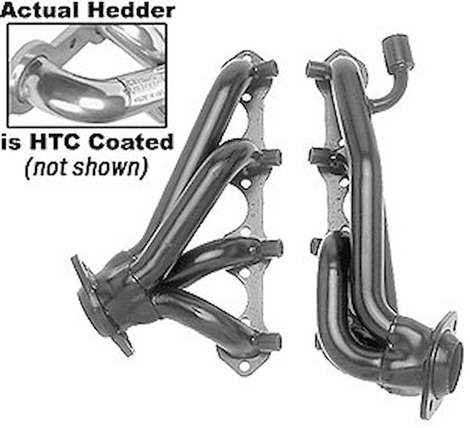 Standard Duty HTC Coated Shorty Headers 1986-96 Ford Bronco & F-150/250/350 5.8L