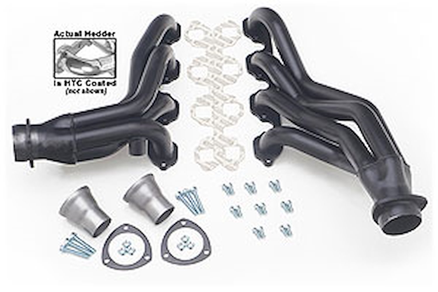 Standard Duty HTC Coated Shorty Headers 1988-97 Ford F-250/F-350 460