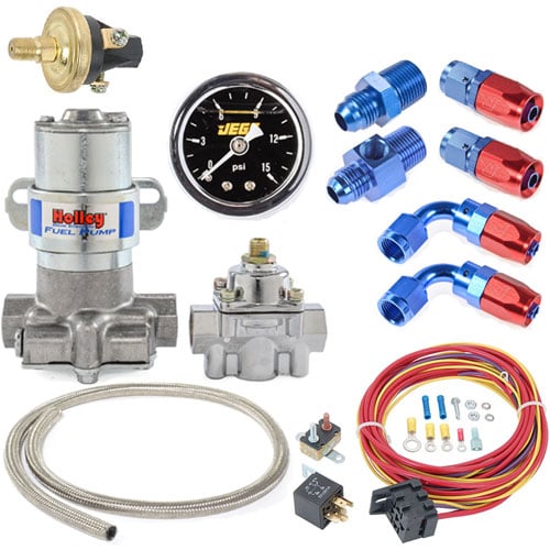 Blue Max Pressure Electric Fuel Pump, Regulator, Wiring & Plumbing Kit