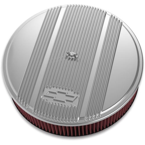 Officially Licensed Chevy Bowtie Vintage Finned Air Cleaner Assembly