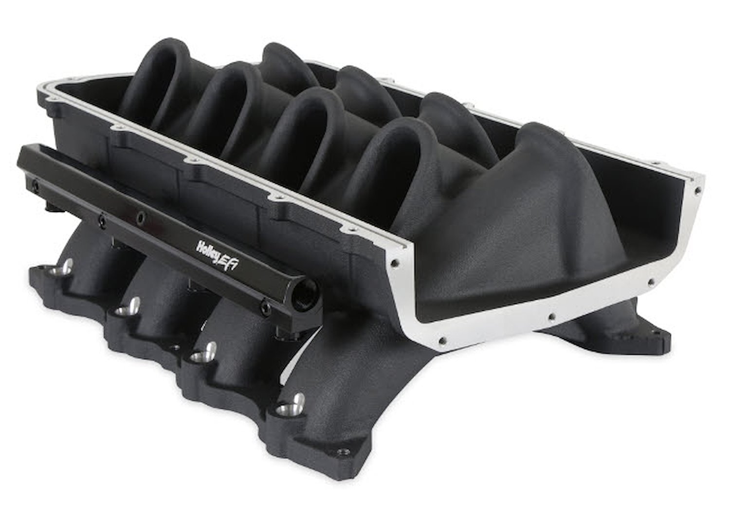 300-921BK Ultra Lo-Ram Modular Intake Manifold Base w/Fuel Rails for Ford Coyote Engines (Black)