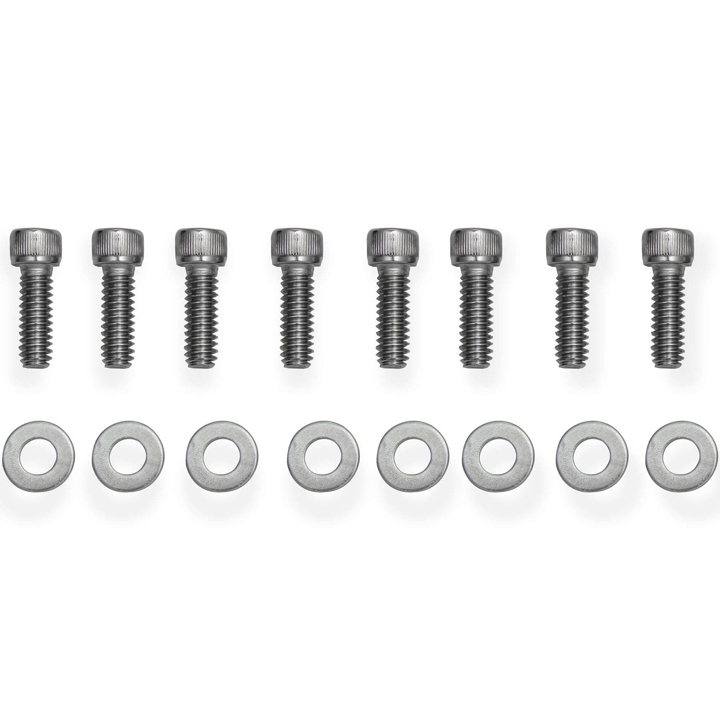 Fabricated Valve Cover Hardware Kit for Small Block Chevy in Silver Finish