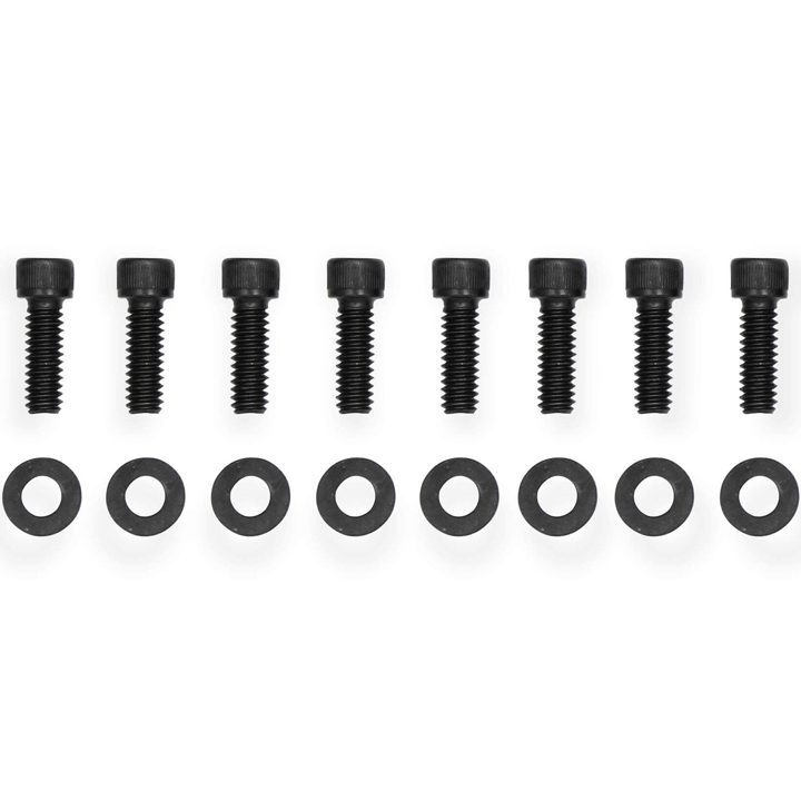 Fabricated Valve Cover Hardware Kit for Small Block Chevy in Black Finish