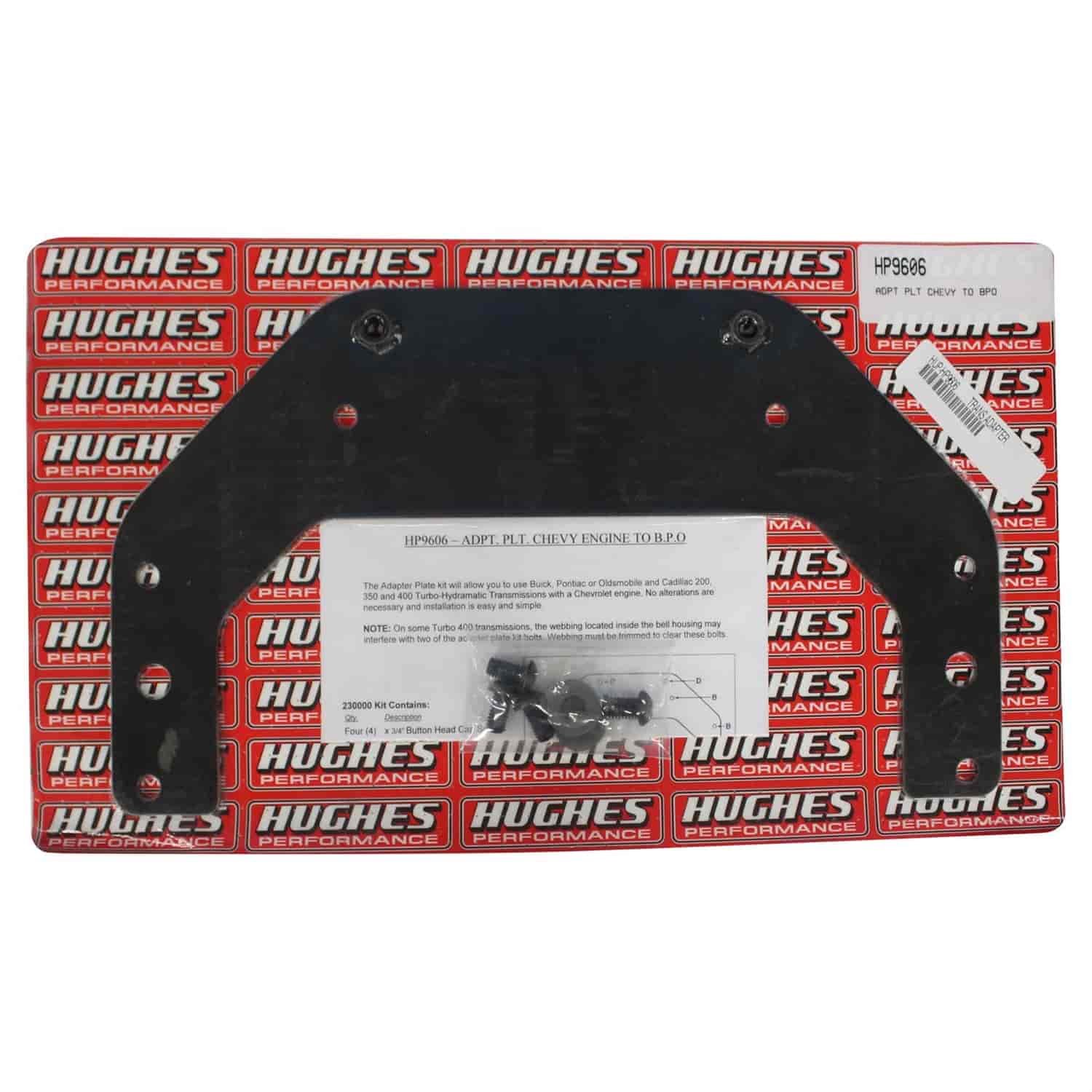 ADAPTER PLATE CHEVY ENGINE TO BPO TRANS
