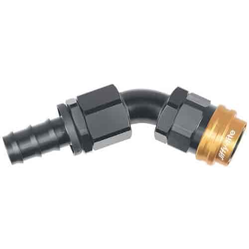 50 Series Socket -8AN 45° Push-Lock Hose End