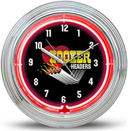 Neon Clock Hooker Headers "Zoomie" Logo