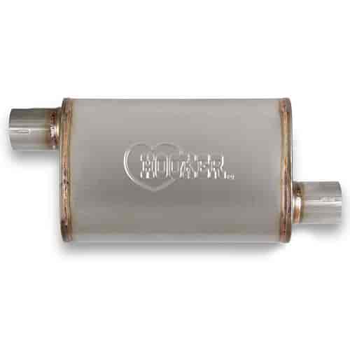 VR304 Satin Stainless Steel Muffler 2.25" Inlet/Outlet