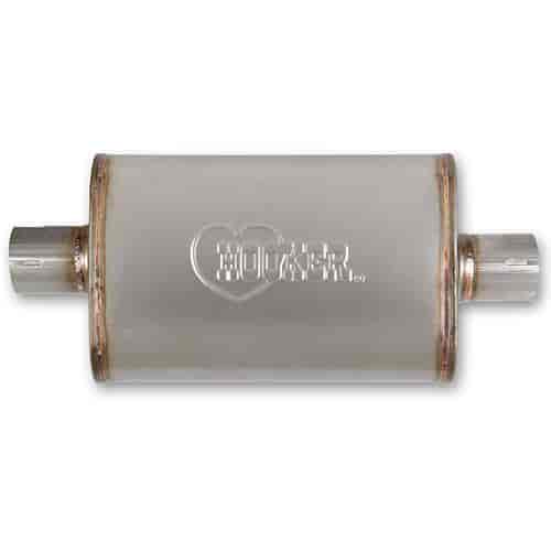 VR304 Satin Stainless Steel Muffler 2.5" Inlet/Outlet