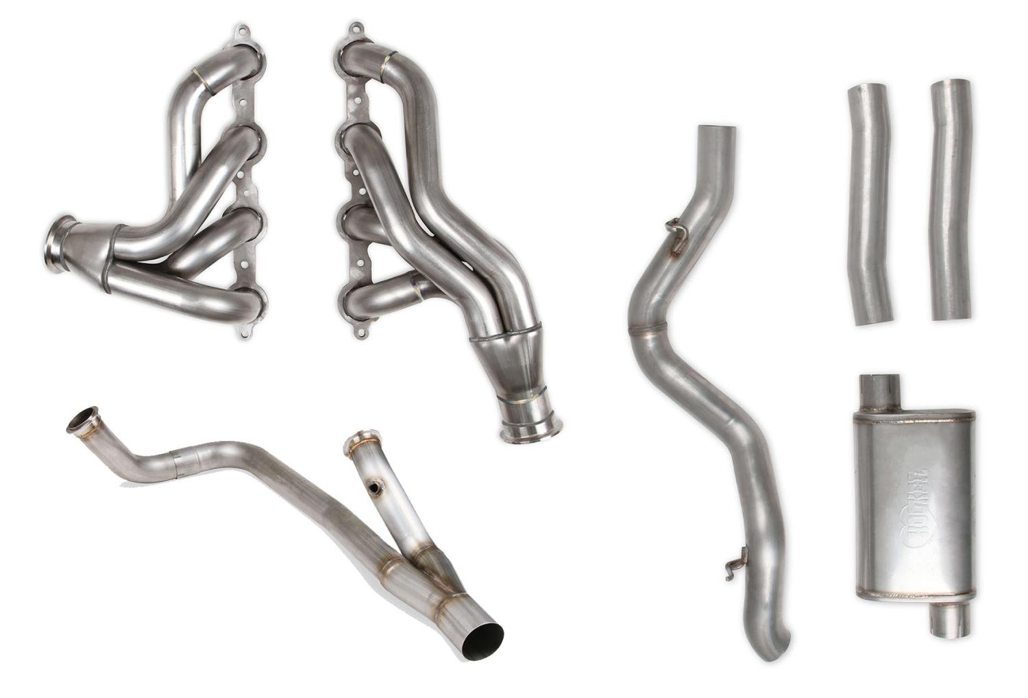 Hooker Blackheart BH13212K1: Blackheart GM LS Engine Exhaust Kit | 1997-2006  Jeep Wrangler TJ/LJ | Includes: Muffler and Exhaust Pipe System, Headers, Y- Pipe - JEGS