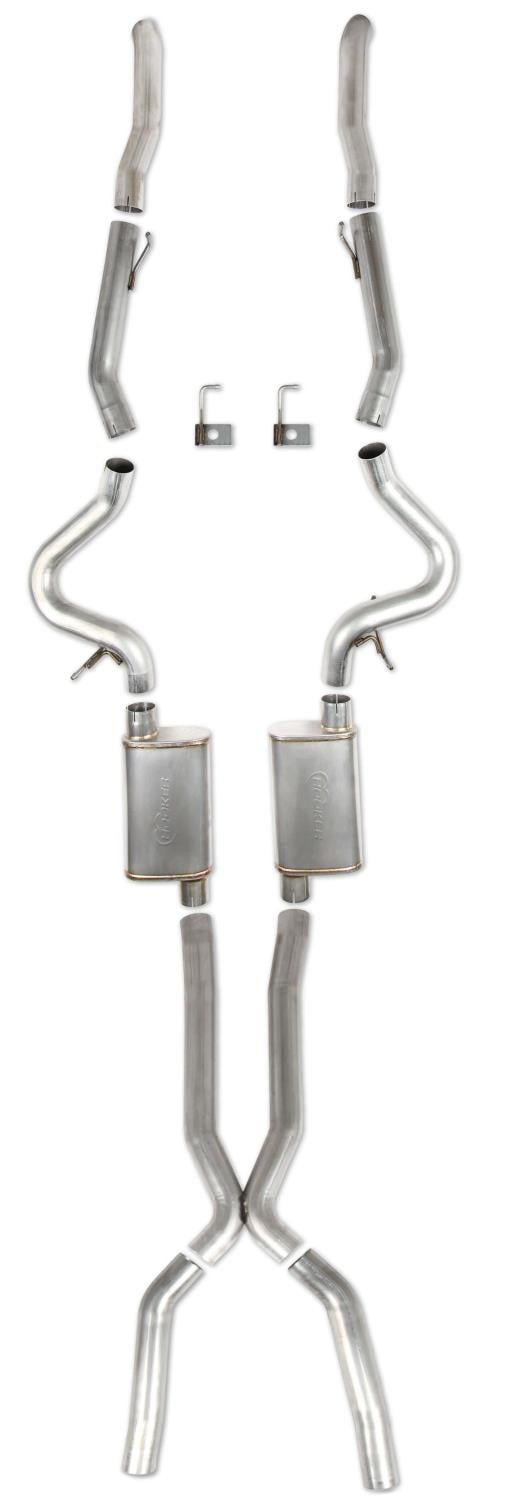 Blackheart Crossmember-Back Dual 3 in. Stainless Exhaust System for Select 1967-1974 Dodge, Plymouth Models  [111 in. W/B]