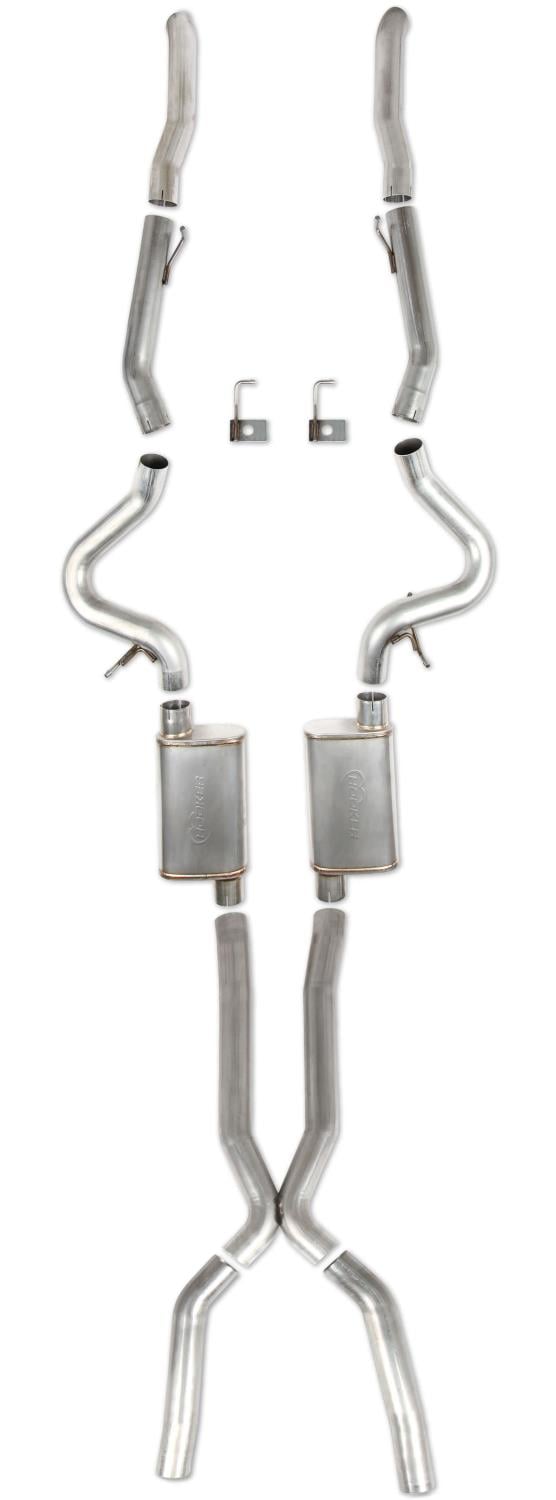 Blackheart Crossmember-Back Dual 3 in. Stainless Exhaust System for Select 1967-1974 Dodge, Plymouth Models  [108 in. W/B]