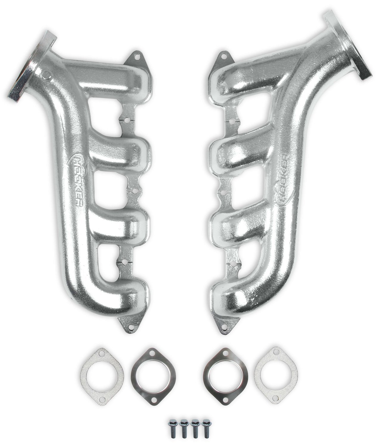 GM LT Swap Cast-Iron Exhaust Manifolds [Silver Ceramic