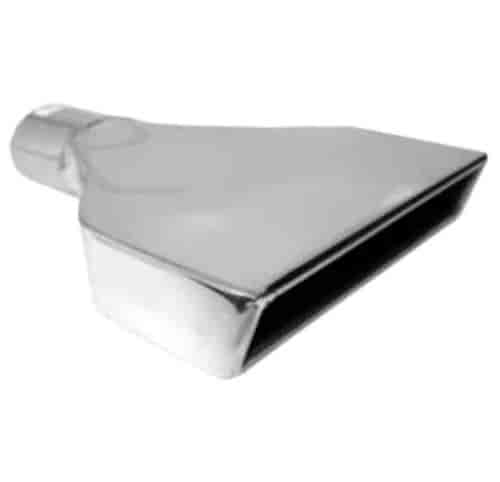 Chrome Angle Cut Rectangular Stainless Steel Exhaust Tip