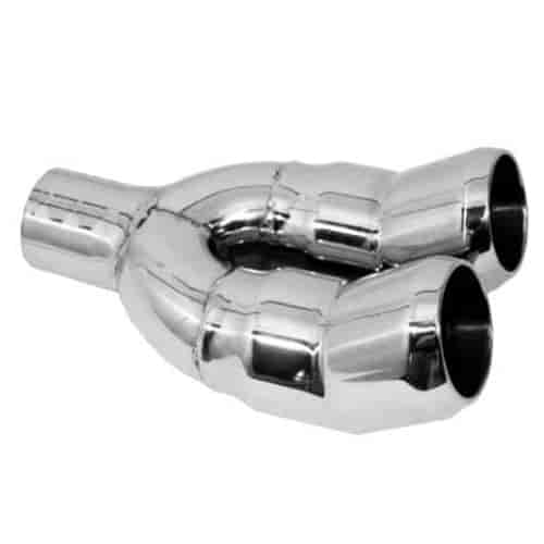 Chrome Stainless Steel Exhaust Tip Dual Turn Up 3.5"
