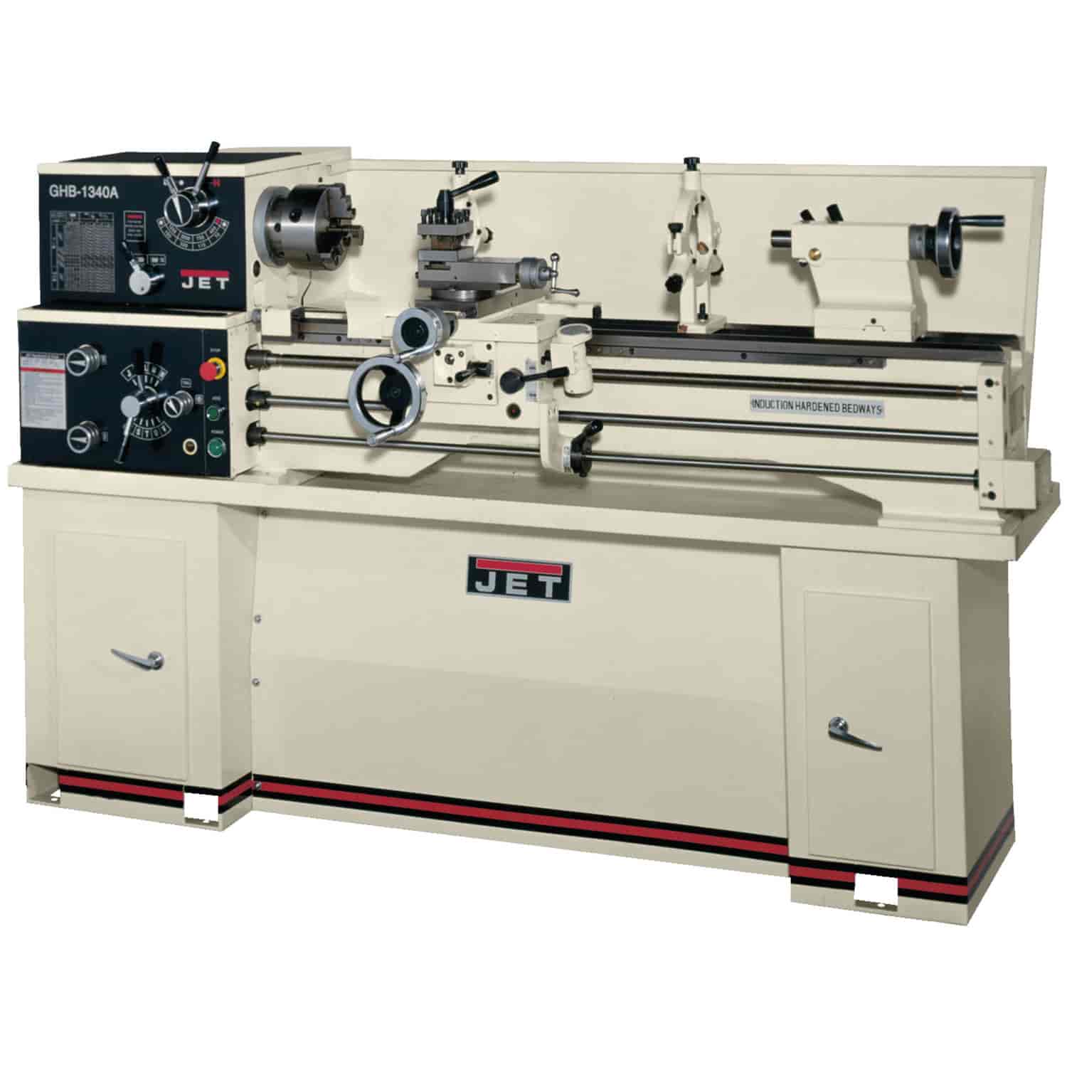 GHB-1340A Lathe With Newall DP500 DRO With Taper Attachment and Collet Closer