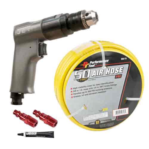 R6 3/8" Reversible Air Drill Kit Includes: R6 3/8" Reversible Air Drill