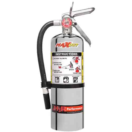 MaxOut Dry Chemical Fire Extinguisher Chrome 5-lb bottle