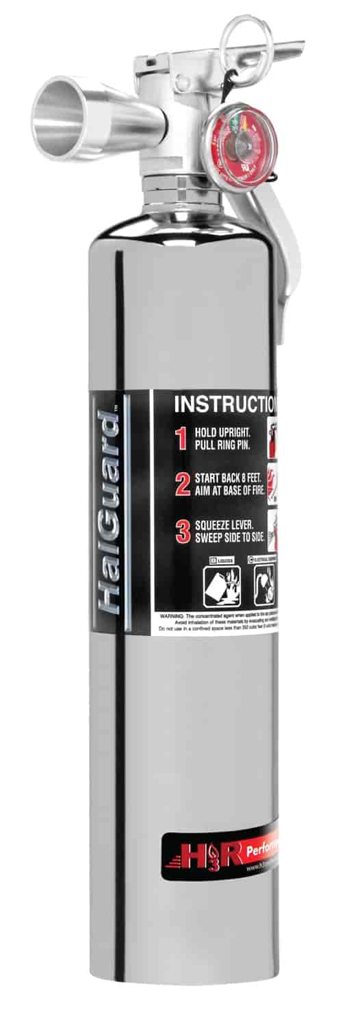 HalGuard Clean Agent Fire Extinguisher Chrome