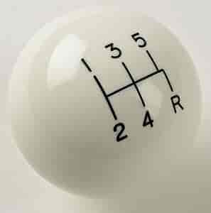 White Classic Shifter Knob 5-Speed