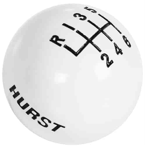 White 6-Speed Replacement Shifter Knob