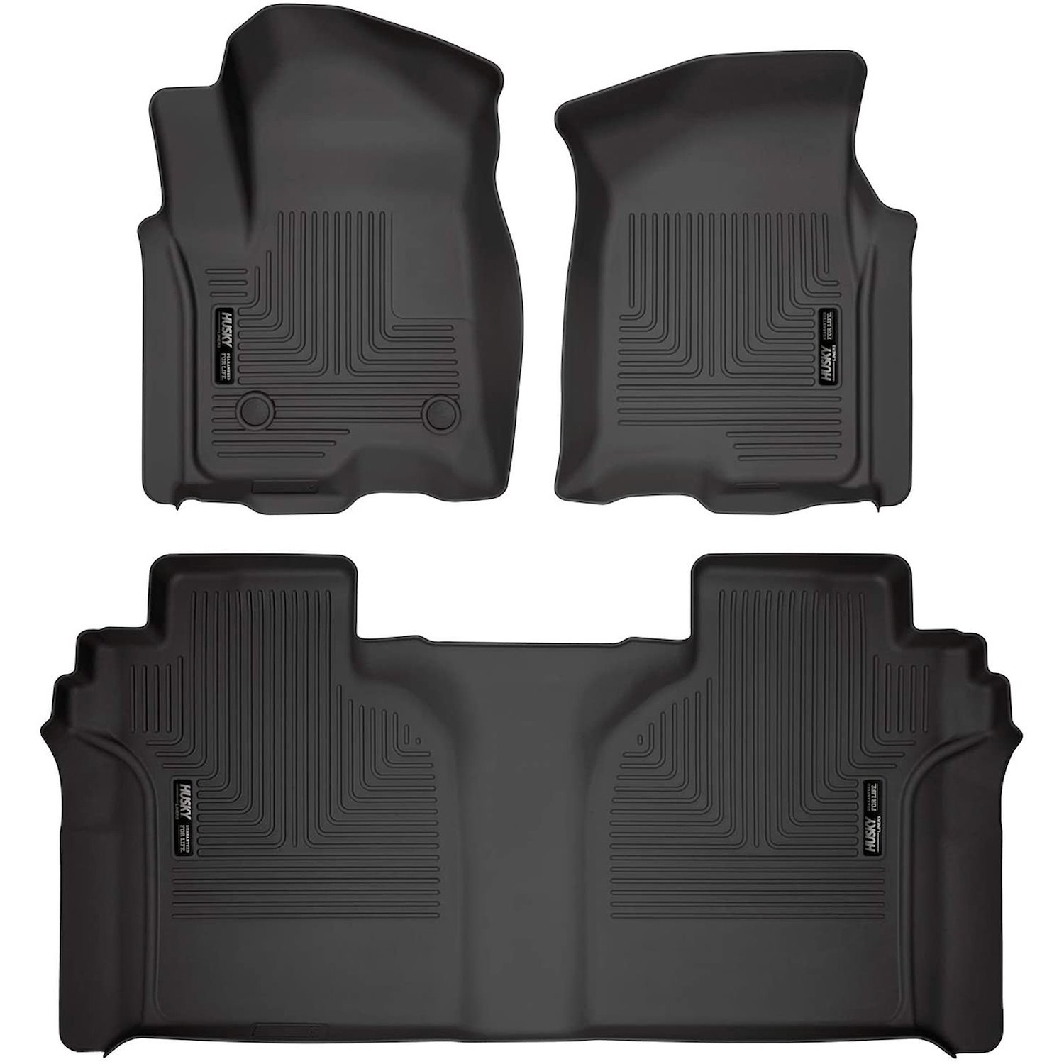 WeatherBeater Floor Liners for Chevy/GMC 1500/2500/3500 Crew Cab with Carpeted Factory Storage Box