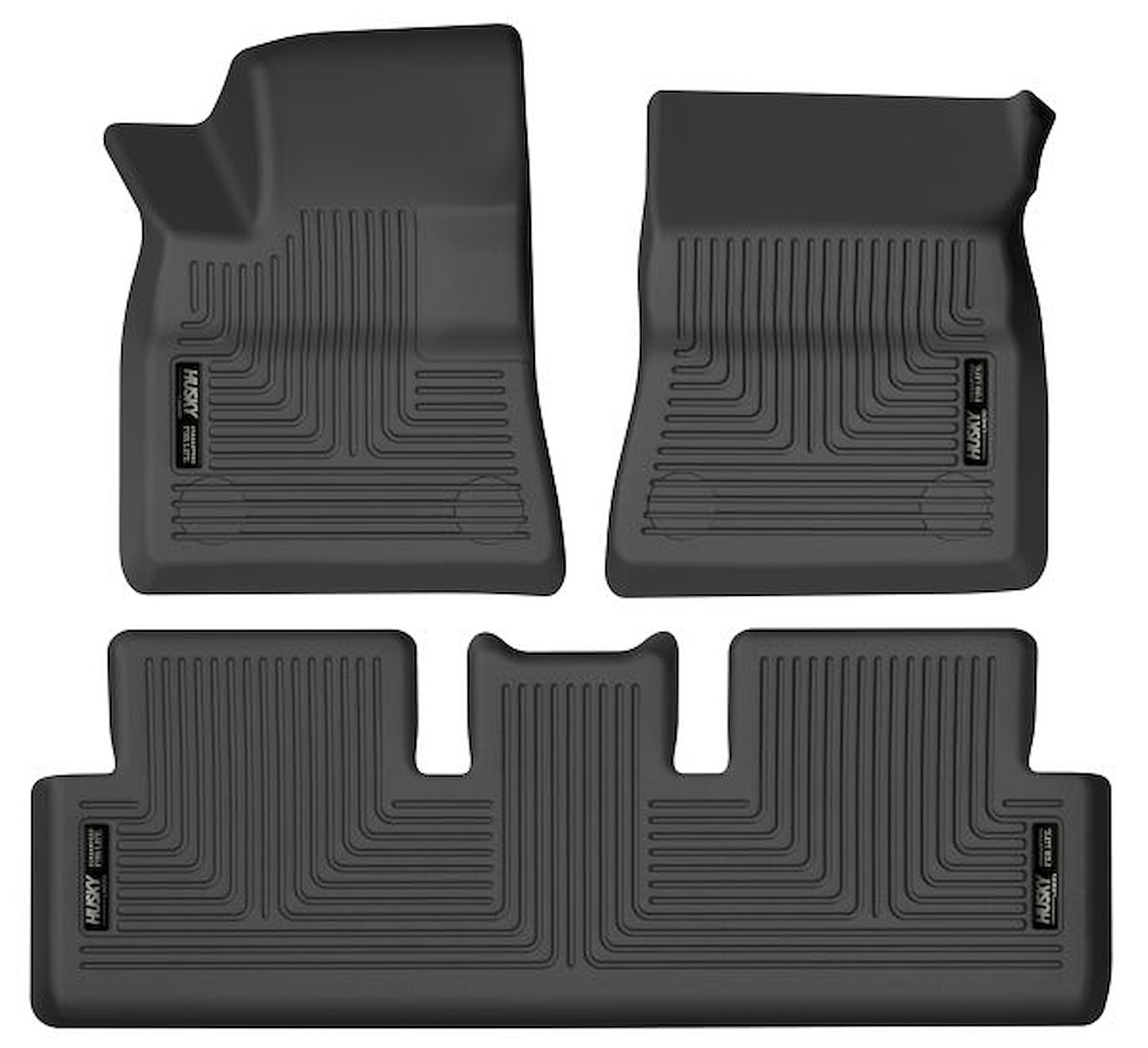 WeatherBeater Front and Rear Floor Liner Set fits Select Late-Model Telsa Model 3