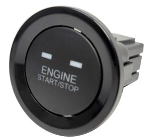 Push-to-Start Ignition System w/Dash or Column Mounted OEM Style Plastic Button [25 mm]