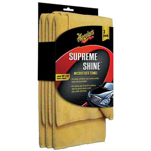 Supreme Shine Microfiber Towels Large 16" X 24"