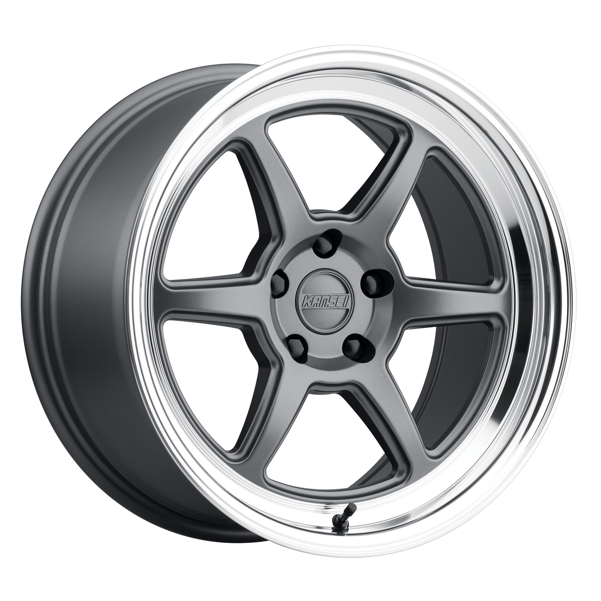 K14G ROKU Wheel, Size: 18" x 9.50", Bolt Pattern: 5 x 112 mm, Backspace: 6.75" [Finish: Grey and Machined Lip]