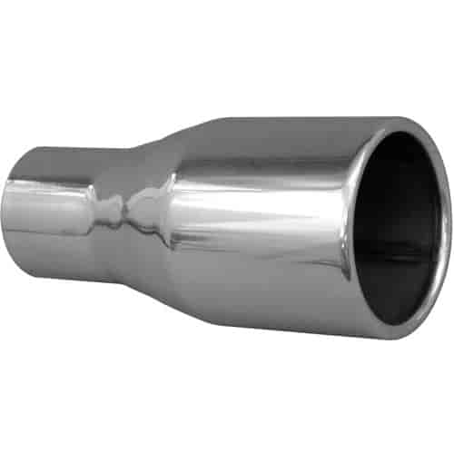 STAINLESS EXHAUST TIP CLAMP ON ROLLED EDGE PENCIL