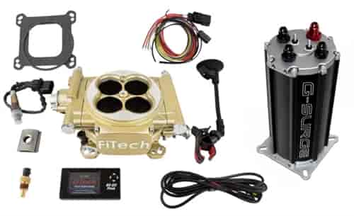 Easy Street EFI 600 HP Throttle Body System Kit with HyperFuel Single Pump G-Surge Tank