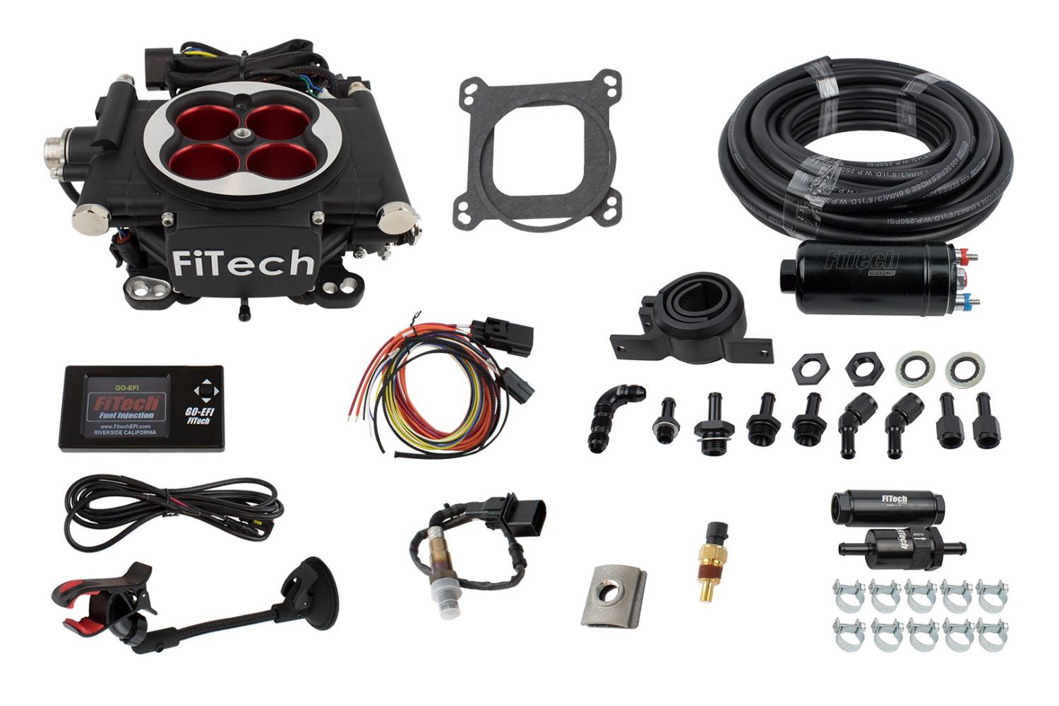31004 Go EFI-4 Power Adder 600 HP Throttle Body System Master Kit with In-line Fuel Pump