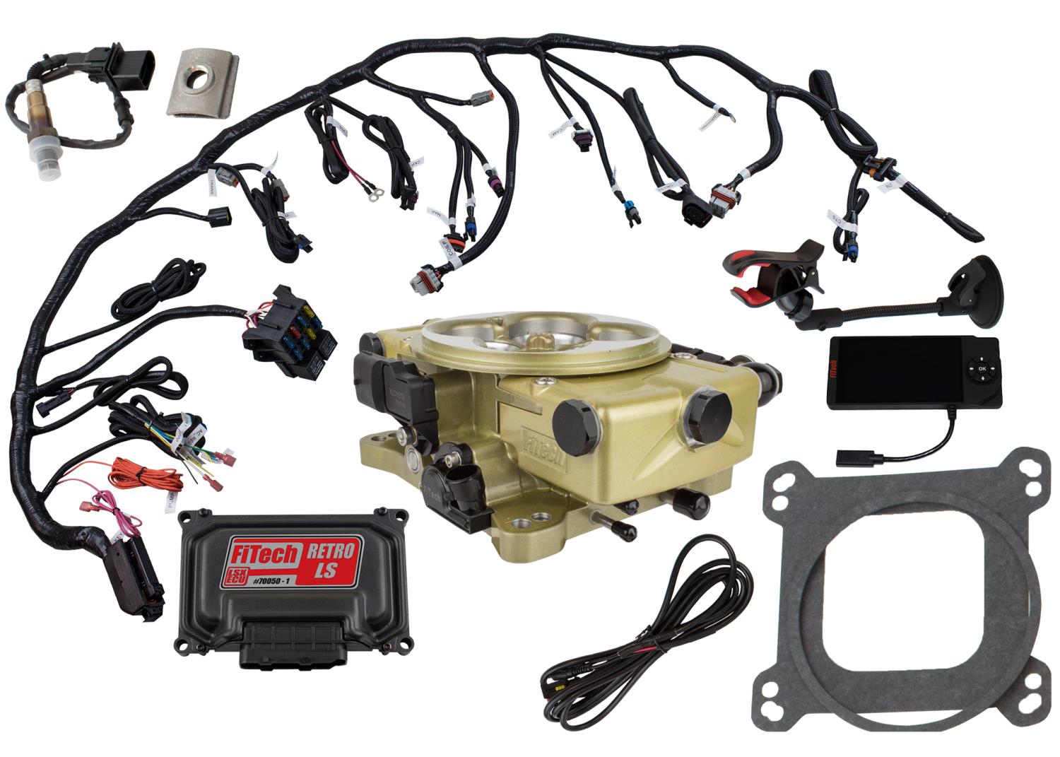 FiTech 37001: Retro LS 600 HP Throttle Body System Basic Kit JEGS