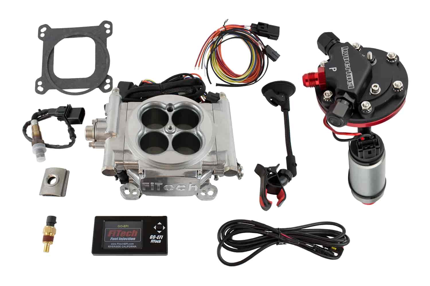 Go EFI-4 600 HP Throttle Body System Master Kit with Hy-Fuel Tight-Fit In-Tank Retrofit Kit