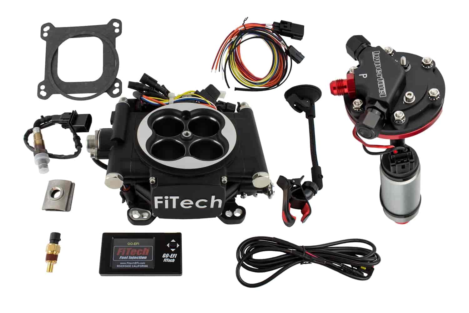Go EFI-4 600 HP Throttle Body System Master Kit with Hy-Fuel Tight-Fit In-Tank Retrofit Kit