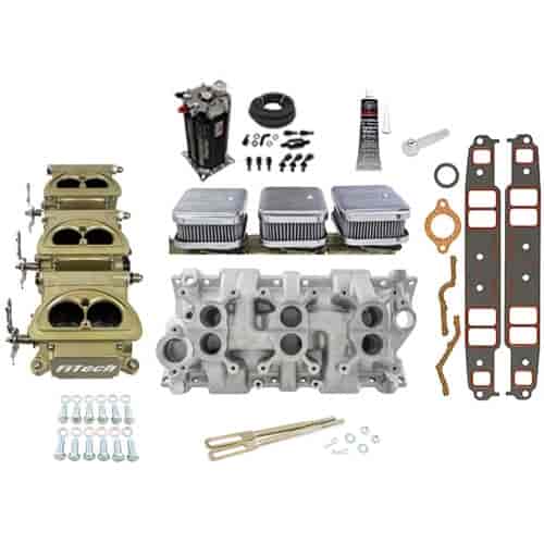 Go EFI 3x2 Tri-Power Throttle Body System Master Kit Includes: Intake Manifold and Command Center 2.0