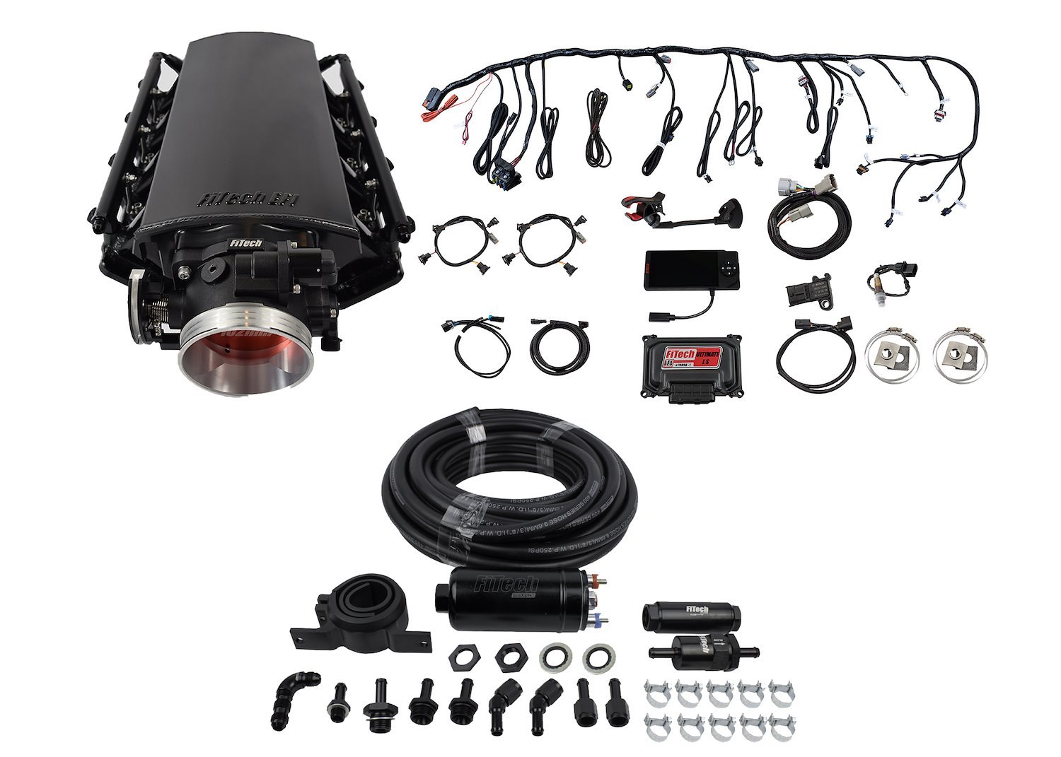 71002 Ultimate LS EFI Induction System Master Kit LS1/LS2/LS6 500 HP with Transmission Control & Inline Fuel Pump