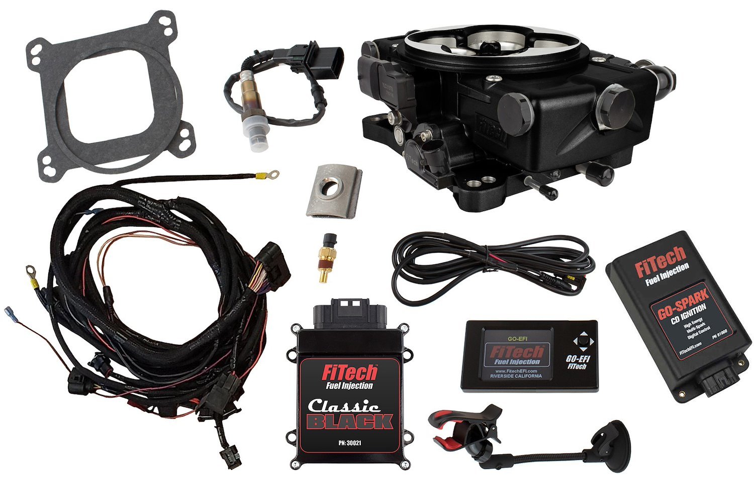 Go EFI Classic 650 HP Throttle Body Fuel Injection Master Kit [with CDI Box] Black