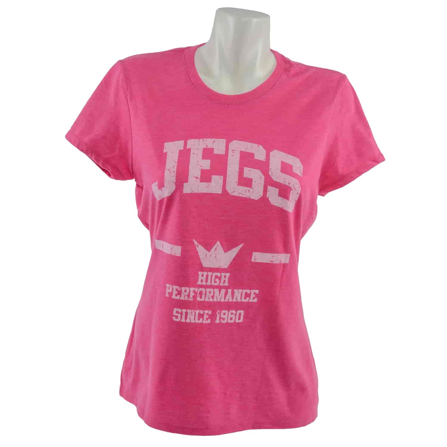 JEGS Ladies Fuchsia Tri Blend T-Shirt