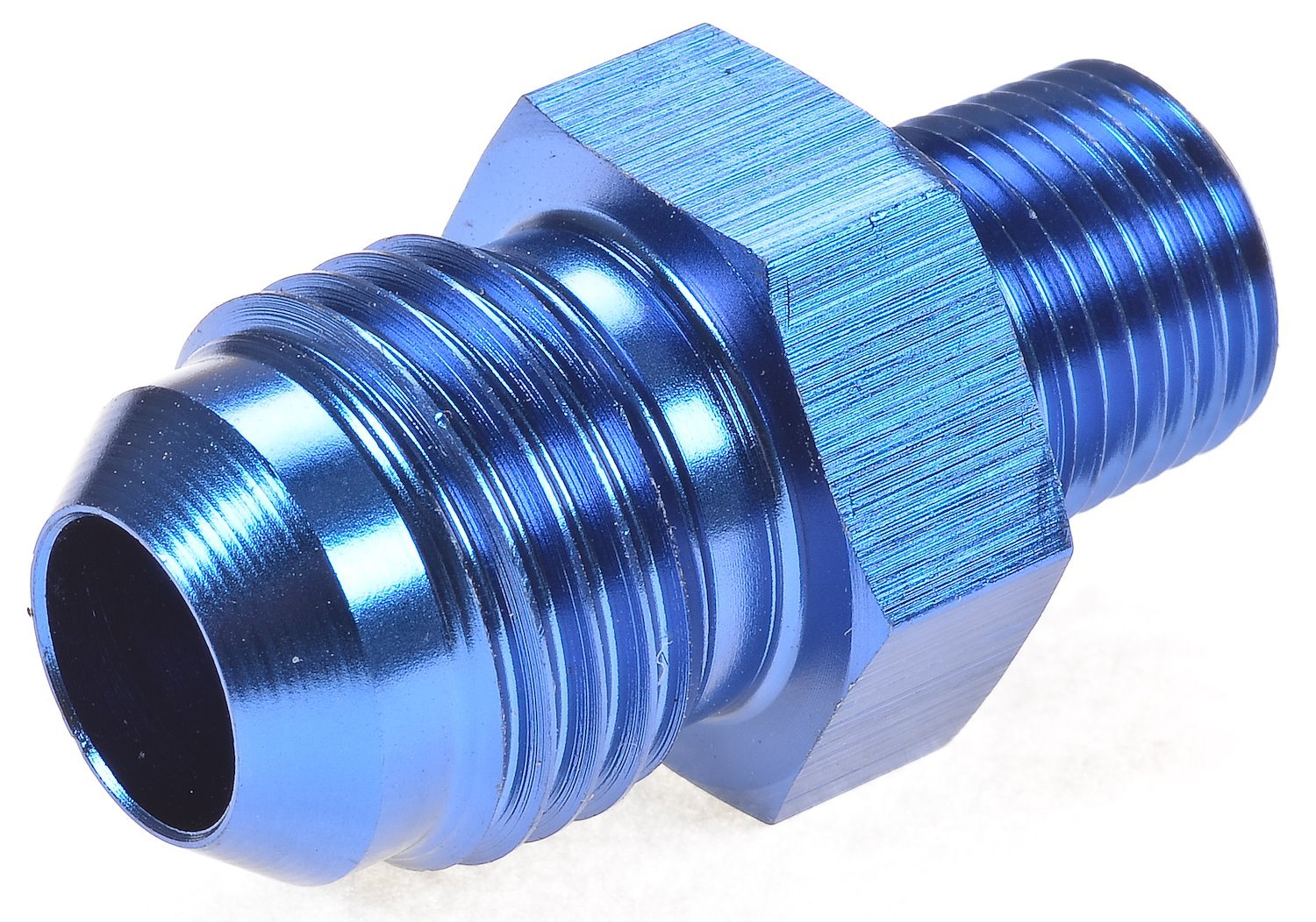 AN to NPT Straight Flare Adapter Fitting [1/8 in. NPT to -6 AN Flare, Blue]