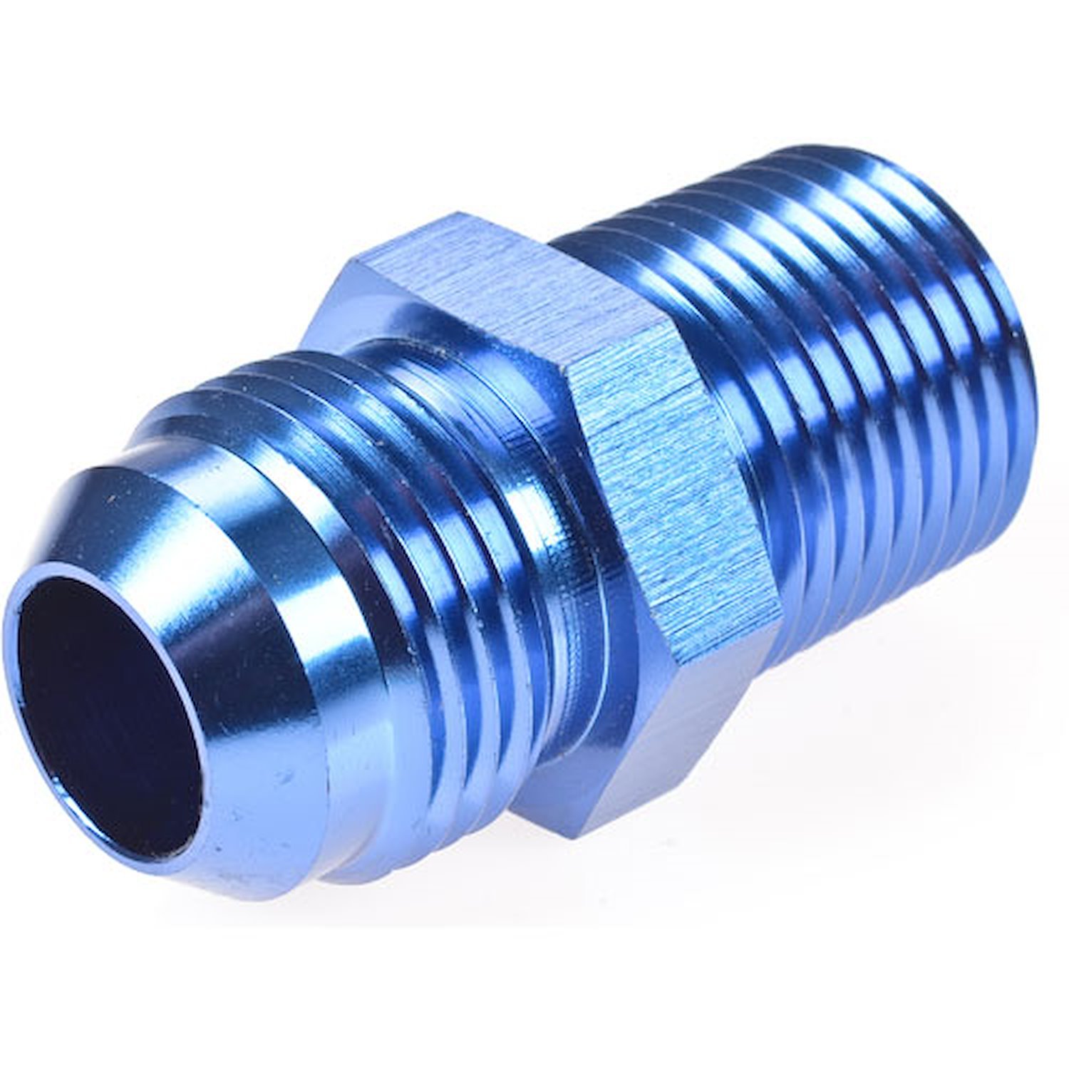 AN to NPT Straight Flare Adapter Fitting [1/2 in. NPT to -10 AN Flare, Blue]