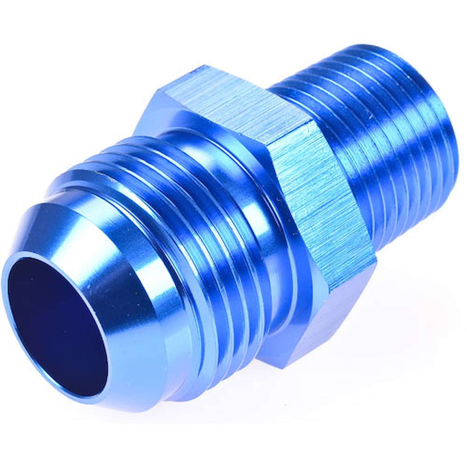 AN to NPT Straight Flare Adapter Fitting [1/2 in. NPT to -12 AN Flare, Blue]