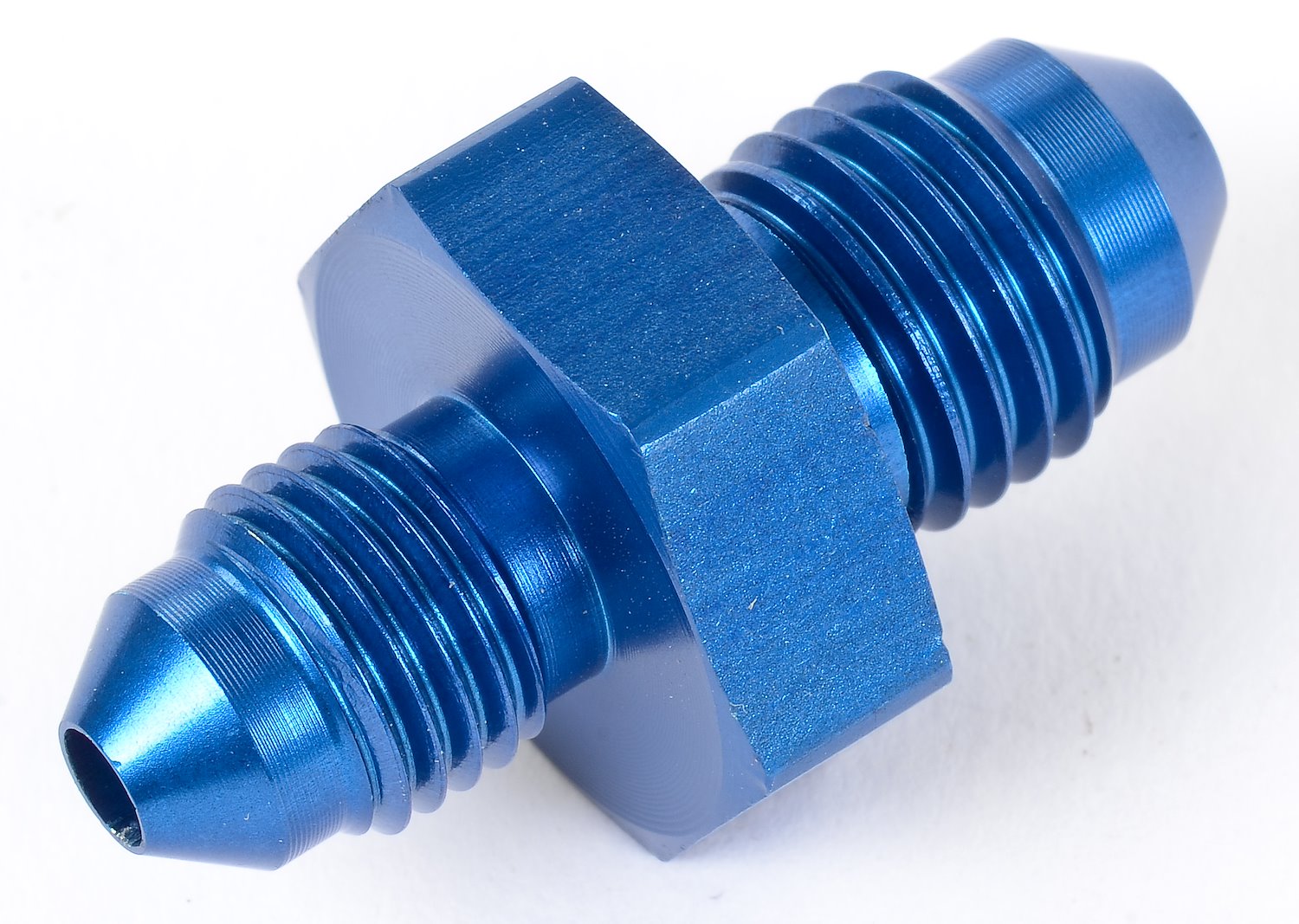 AN to AN Union Reducer Fitting [-4 AN Male to -3 AN Male, Blue]