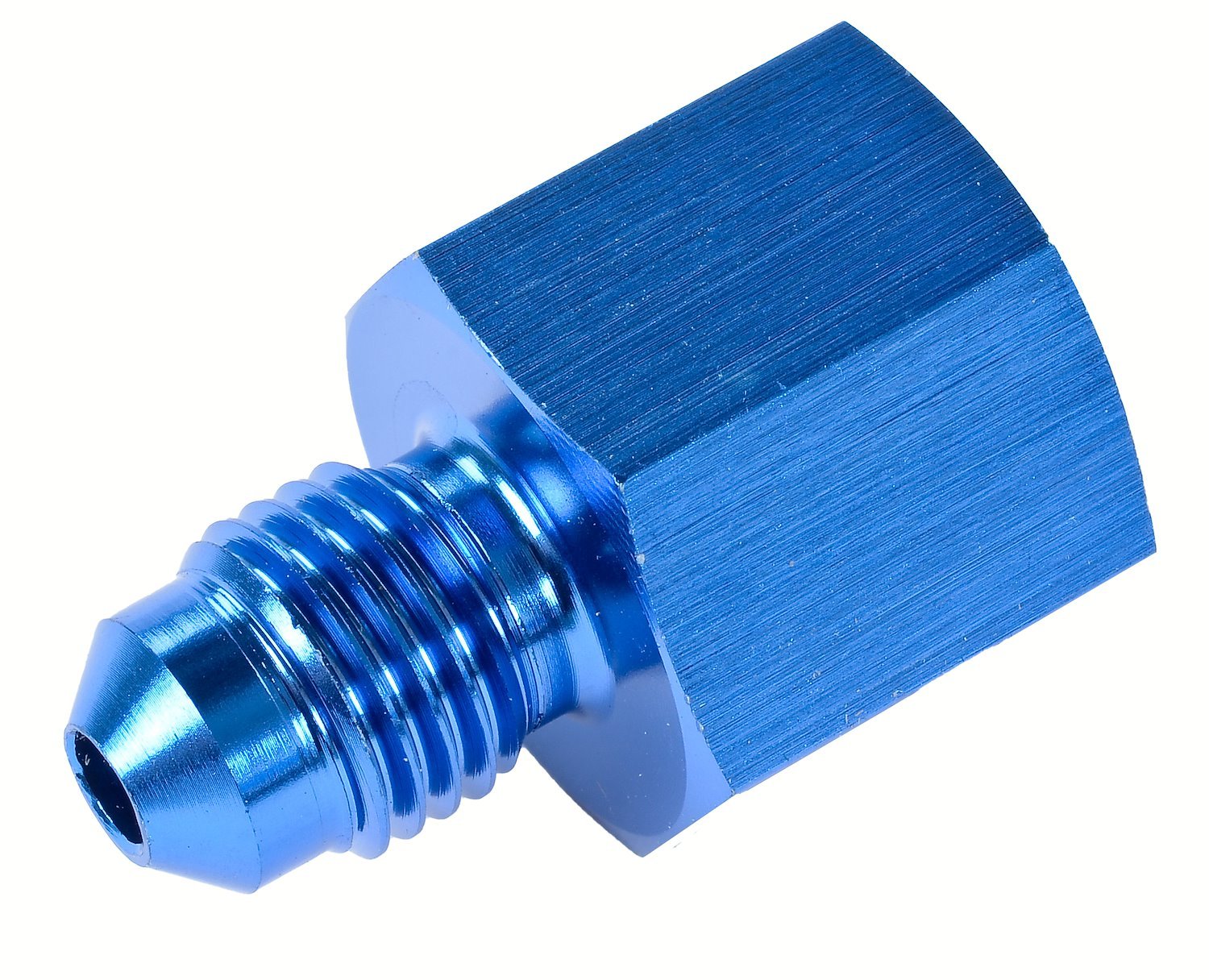 AN Female to Male Reducer Fitting [-4 AN Female to -3 AN Male, Blue]