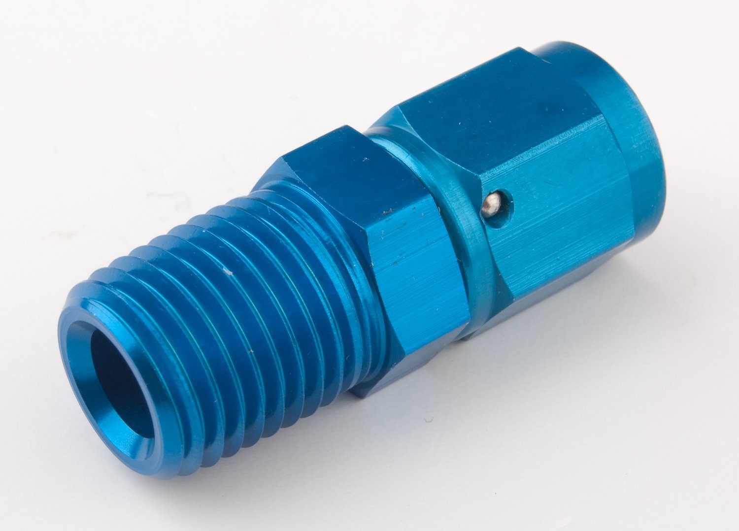 AN to NPT Straight Adapter Fitting [-4 AN Female to 1/4 in. NPT Male, Blue]