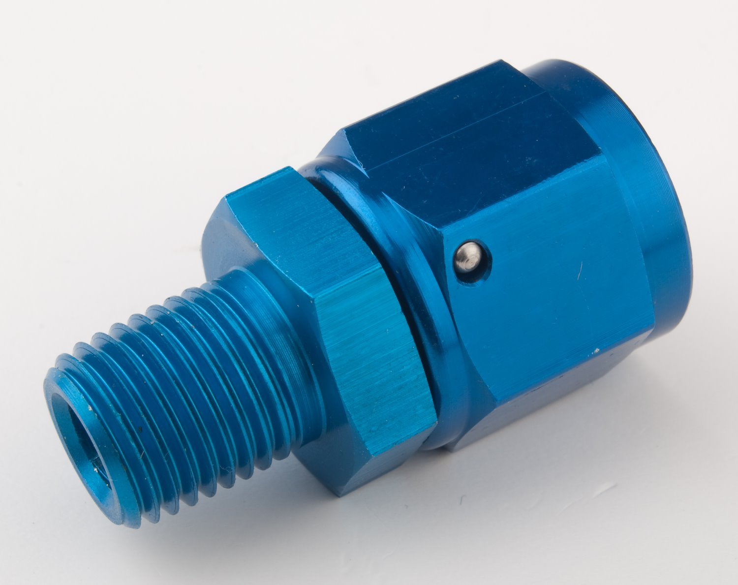 AN to NPT Straight Adapter Fitting [-8 AN Female to 1/4 in. NPT Male, Blue]
