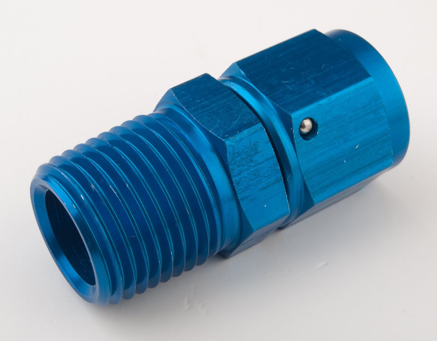 AN to NPT Straight Adapter Fitting [-8 AN Female to 1/2 in. NPT Male, Blue]