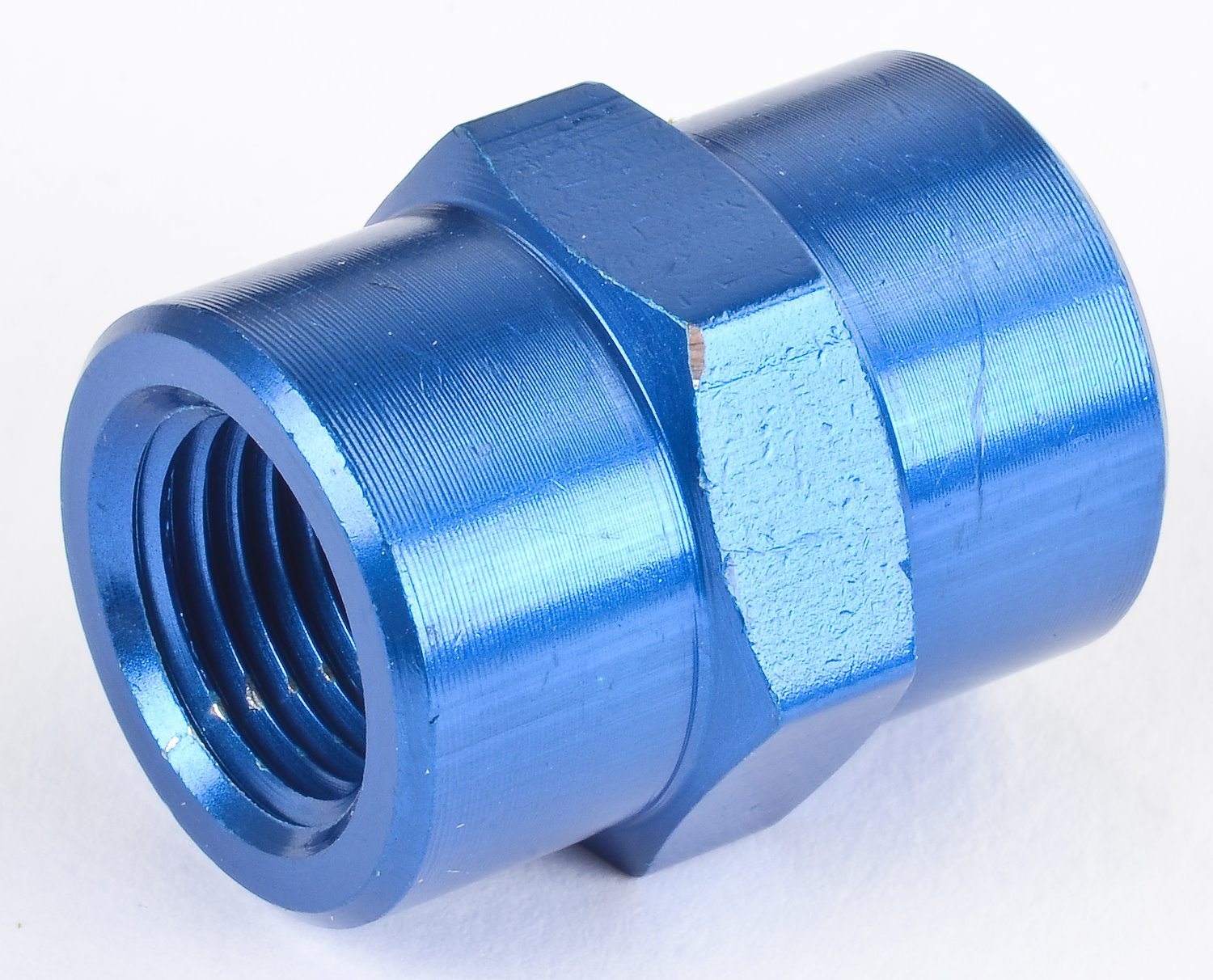 NPT to NPT Union Fitting [1/8 in. NPT Female to 1/8 in. NPT Female, Blue]