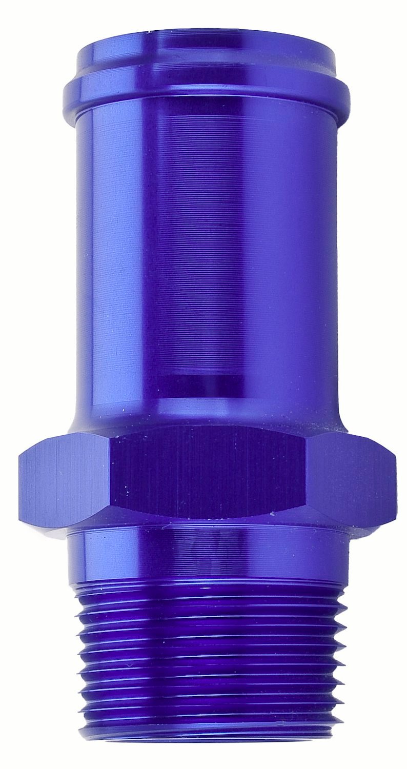 NPT to Hose Barb Fitting, Straight [3/4 in. NPT Male to 1 in. I.D. Hose, Blue]