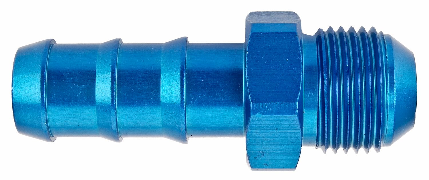 AN to Hose Barb Straight  Adapter Fitting [-10 AN Male to 5/8 in. Hose, Blue]